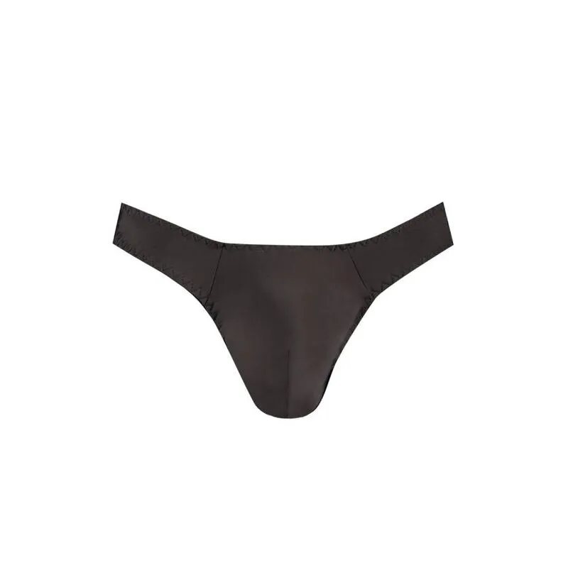 string homme microfibre noir confortable élastique délicat Anais séduction raffiné léger respirant maintien extensible invisible ajustable durable élégant