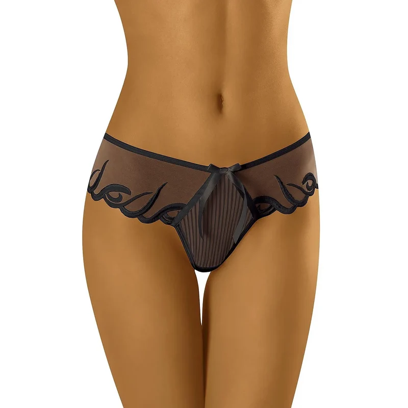 Strings model 156627 Wolbar lingerie sexy dentelle satin élasthanne polyamide tailles disponibles discret séduisant femme couple