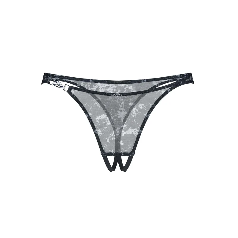 string ouvert maille transparente argenté armatures soutien motif unique élégant confortable élastique sans crochet bordures élastiques fabriqué UE tailles multiples