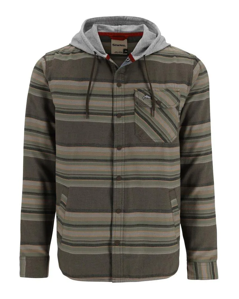 Santee Flannel Hoody Hickory/ Dolomite Blanket Stripe