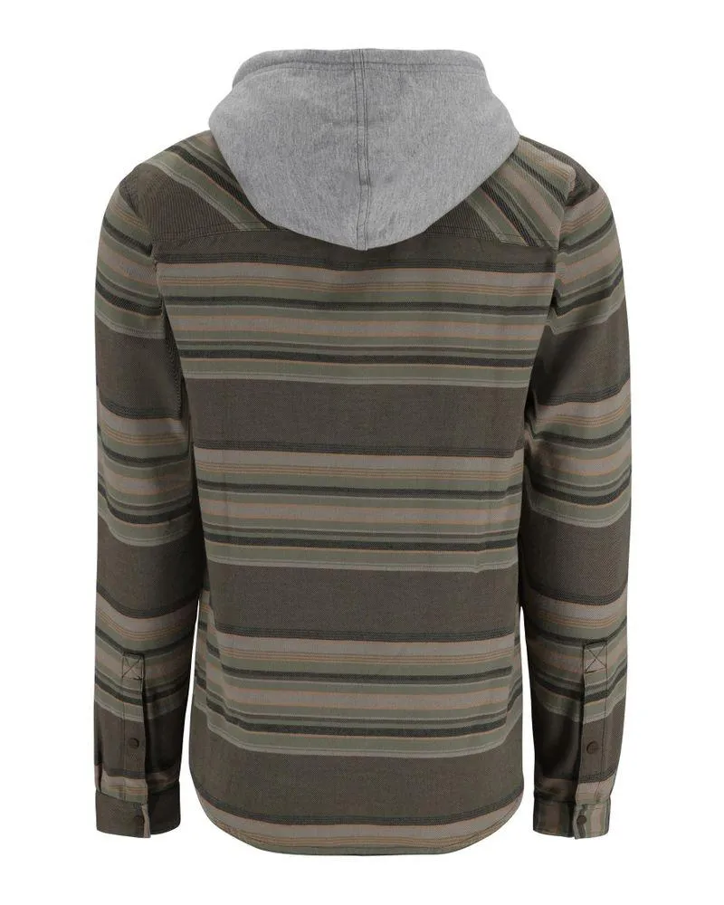 Santee Flannel Hoody Hickory/ Dolomite Blanket Stripe