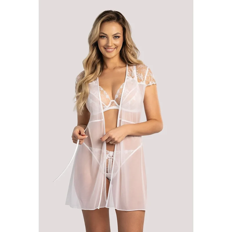 peignoir rubi unikat 215363 transparent dentelle féminine romantique sensualité élégance légère confortable extensible polyamide élasthanne délicat raffiné séduction