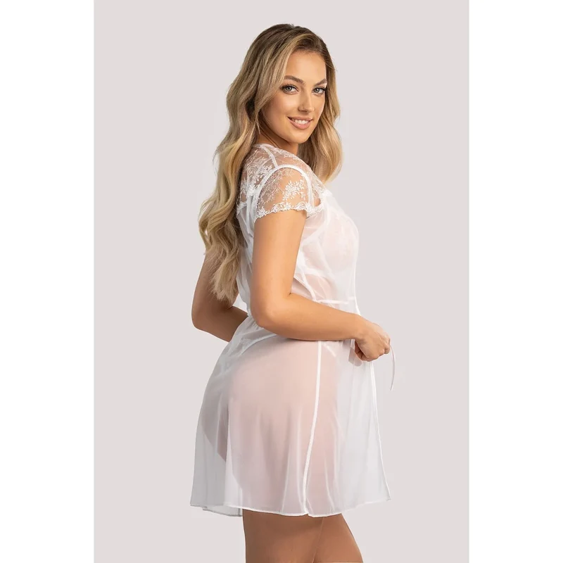 peignoir rubi unikat 215363 transparent dentelle féminine romantique sensualité élégance légère confortable extensible polyamide élasthanne délicat raffiné séduction