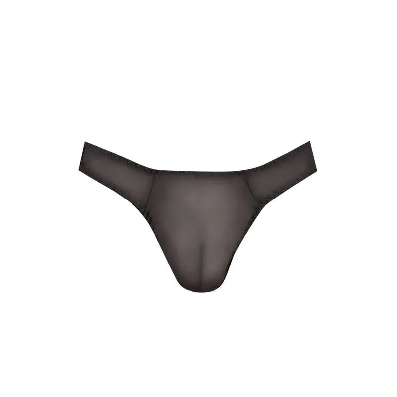 string homme érotique noir confortable élastique séduction élégant raffiné doux extensible maintien respirant polyamide élasthanne tailleXL