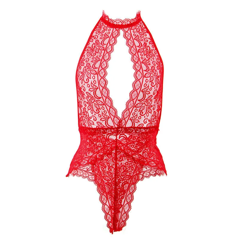body lingerie sexy rouge coupe ouverte haute qualité femmes séduction confort moulant raffiné audacieux