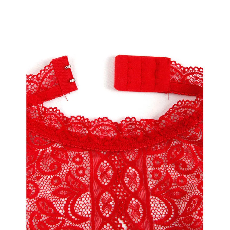 body lingerie sexy rouge coupe ouverte haute qualité femmes séduction confort moulant raffiné audacieux