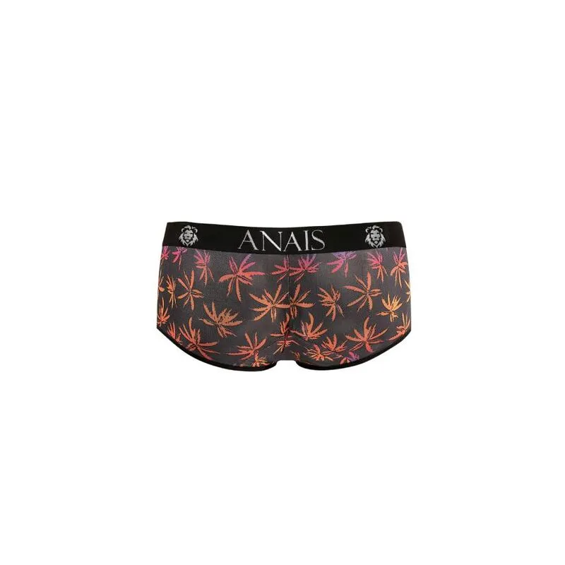 tulle noir slip sportif imprimé palmiers lingerie sexy hommes respirant extensible doux coupe courte maintien confortable fabrication européenne matière élasthanne
