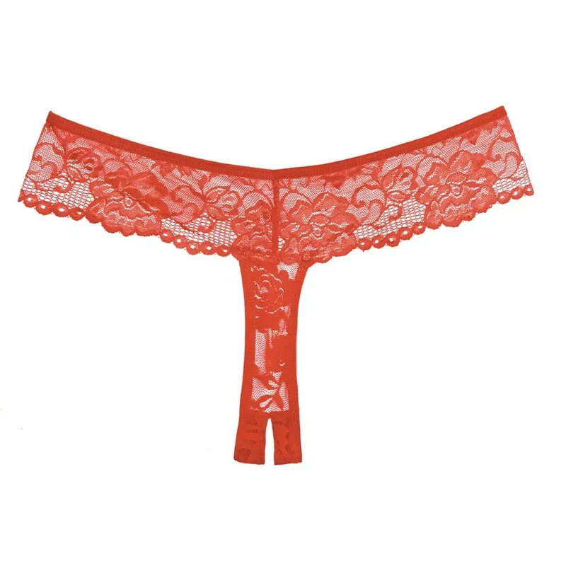 String rouge ouvert dentelle somptueuse Allure lingerie séduisante ouverture entrejambe confort coupe bien pensée polyester doux durable entretien main froide