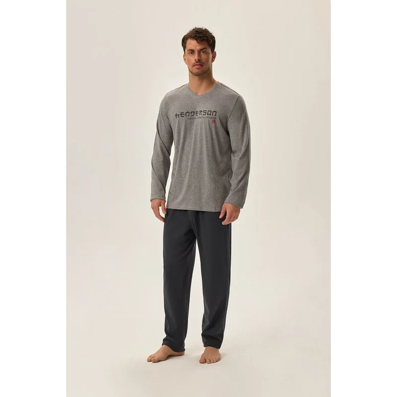 Pyjama homme Henderson 199750 - Pajama classe et confort coton doux, tailles M-L-X, parfaits pour la détente nocturne