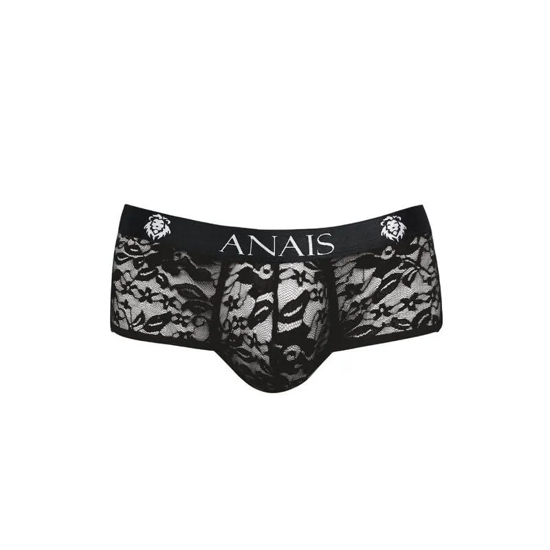 Slip homme dentelle noire imprimé fleuri ajustement parfait sexy coupe sportive jambes courtes confort élégant Anais polyester lycra