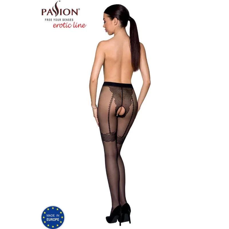 bas noirs ouverture cuisses féminine moderne luxueux vingtdeniers fins confortables résistants polyamide élasthanne européens raffinés décoration originale