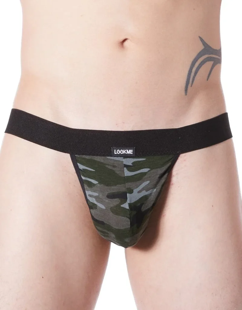 String noir sexy camouflage confortable homme large élastique maintien optimal résille filet coton élasthanne