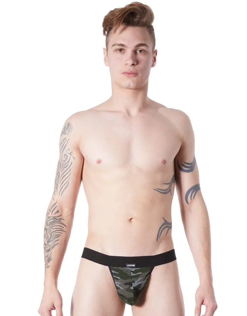 String noir sexy camouflage confortable homme large élastique maintien optimal résille filet coton élasthanne