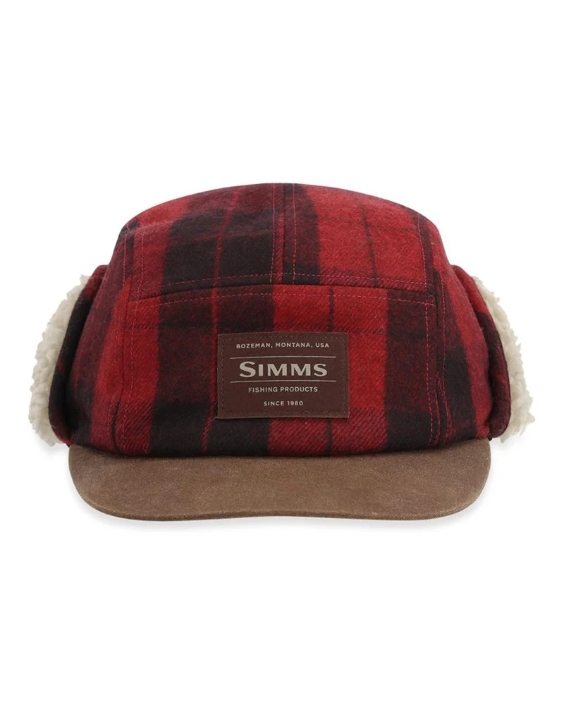 Coldweather Cap Red Buffalo Plaid S/M