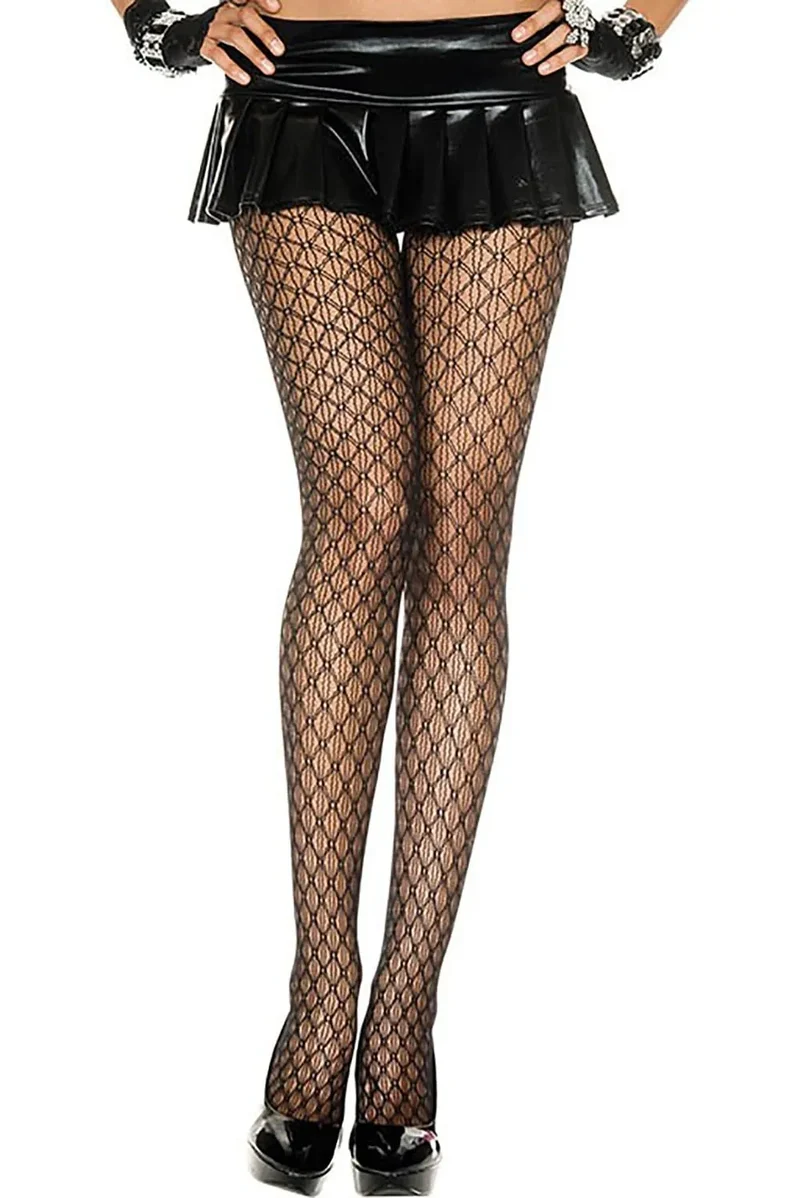 collant résille noir sans couture élégant sophistiqué confortable extensible maille fine résistante silhouette fluide invisible sculptant glamour soirée séduction durable