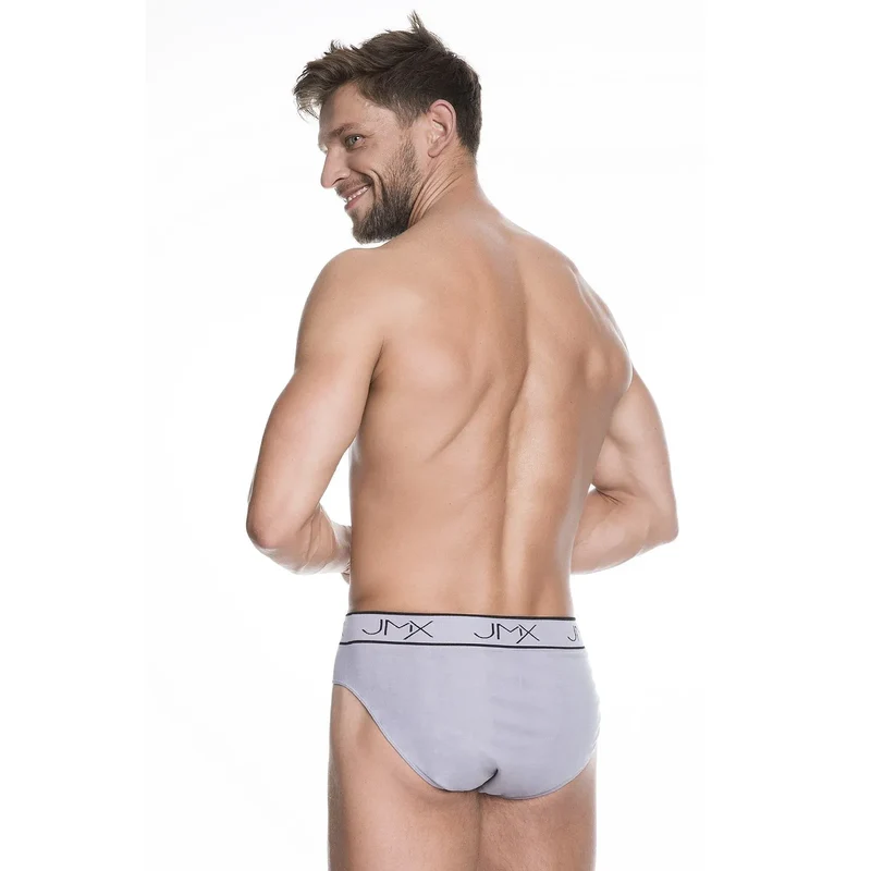 Slip homme confortable sans couture coton élasthanne gris ceinture logo JMX Julimex 139408