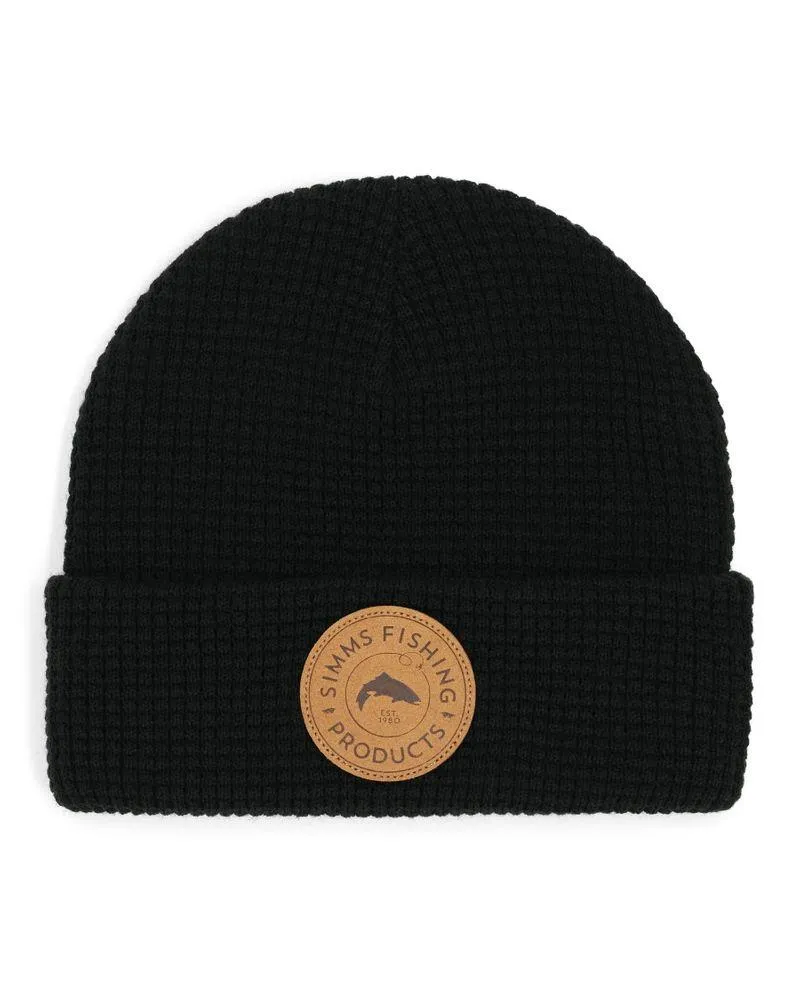 Everyday Waffle Knit Beanie Black