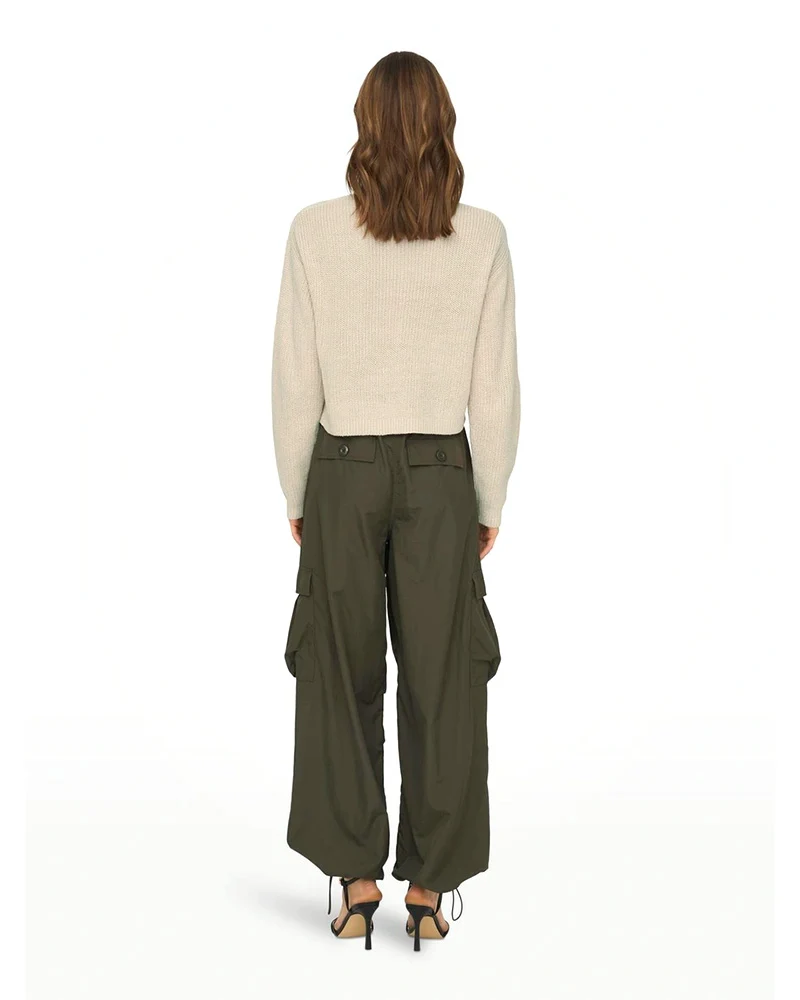 Maglione Donna Cropped Knitted Pullover