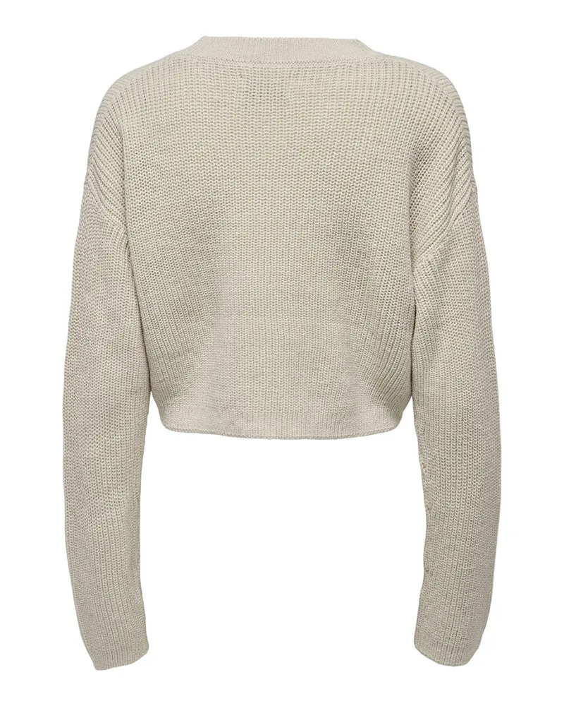 Maglione Donna Cropped Knitted Pullover