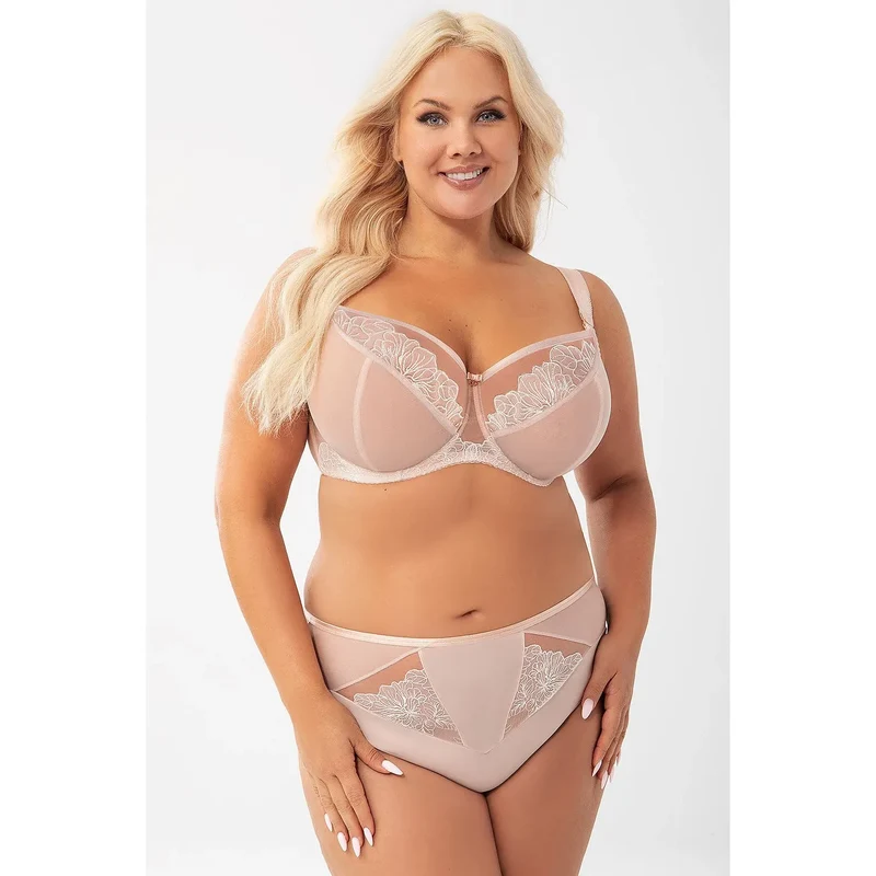 Soutien-gorge élégant et fonctionnel Gorsenia 211163 pour poitrines généreuses broderies florales tulle doux maintien optimal lingerie sexy discrète