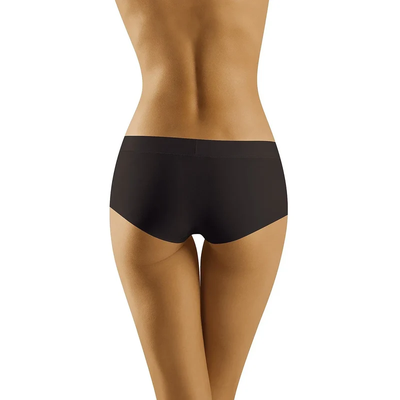 Boxer brief femme intime confort microfibre lisse élastique taille basse confortable polyamide elastane noir classique féminine