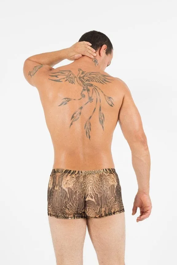 Boxer Homme Imprimé Félin Polyester Élasthanne Confortable Extensible Doux Maintien Ajustement Moderne Audacieux Sexy Résistant Lavable Élastique
