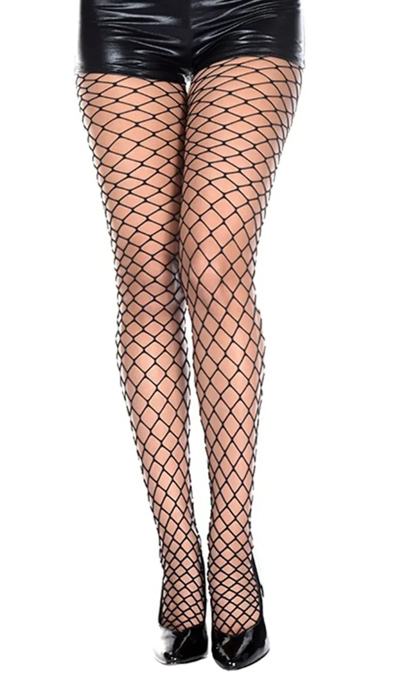 collants résille noirs nylon elasthanne confortable frais sexy tendance audacieux sensuel maintien léger opaque extensible durable silhouette élégante