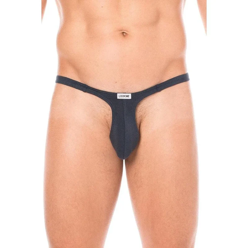String Homme Coton Bleu Marine Doux Extensible Confortable Ajusté Respirant Élégant Décontracté Sexy Tailles S XXL