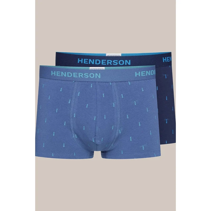 Boxers homme 2 pièces Henderson 199566 coupe ajustée coton élasthanne confort support quotidien gym travail
