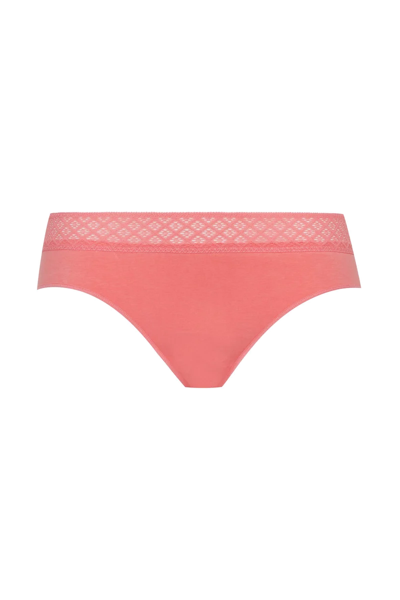 Lot de 3 Slips - Trio Dentelle Coton - Nuit étoilée / rose bonbon / blanc