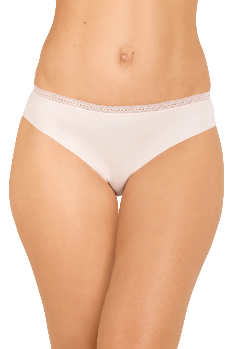 Lot de 3 Slips - Trio Invisible Modal - Rouge ardent / poudre / noir