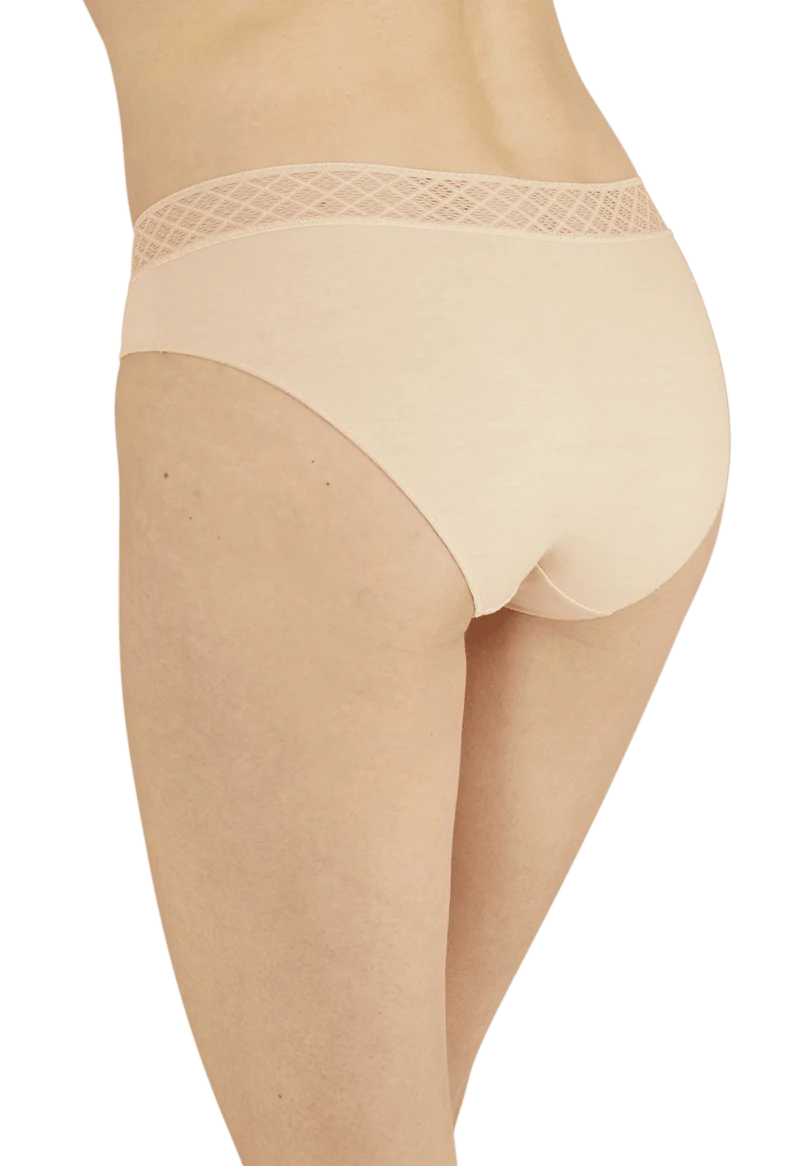 Lot de 3 Slips - Trio Douceur Graphique - Nude / noir / blanc