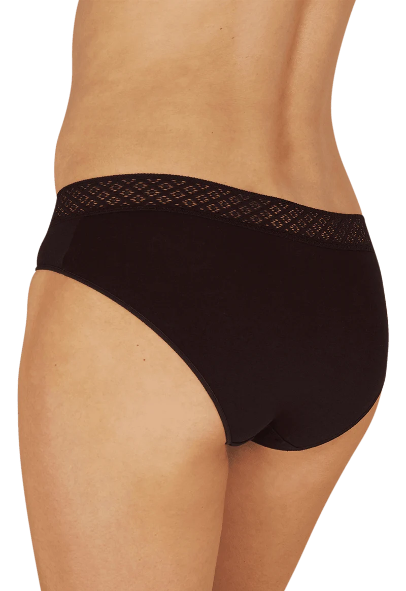 Lot de 3 Slips - Trio Douceur Graphique - Noir