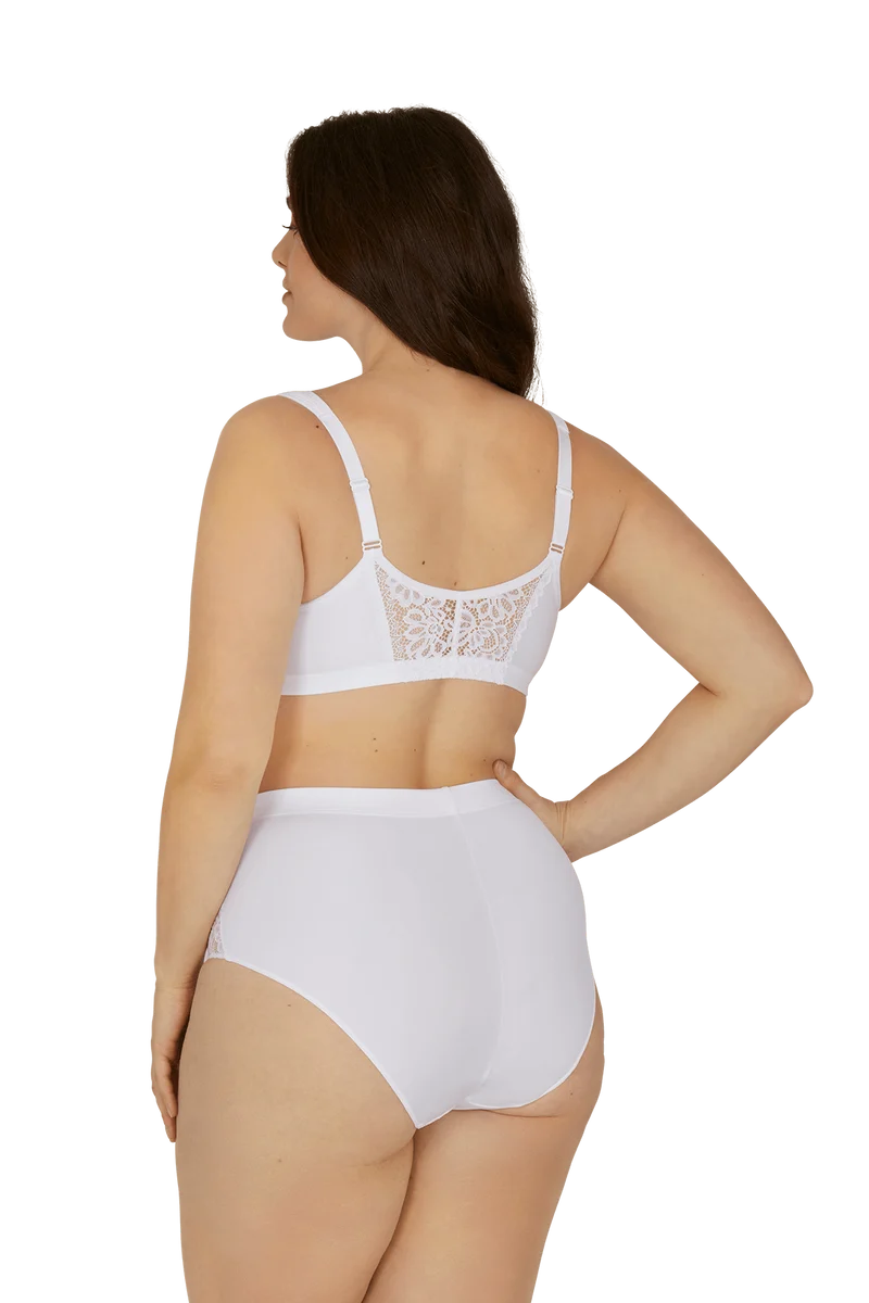 Soutien-gorge sans armatures agrafage avant Well Allure L'Elégante - Blanc