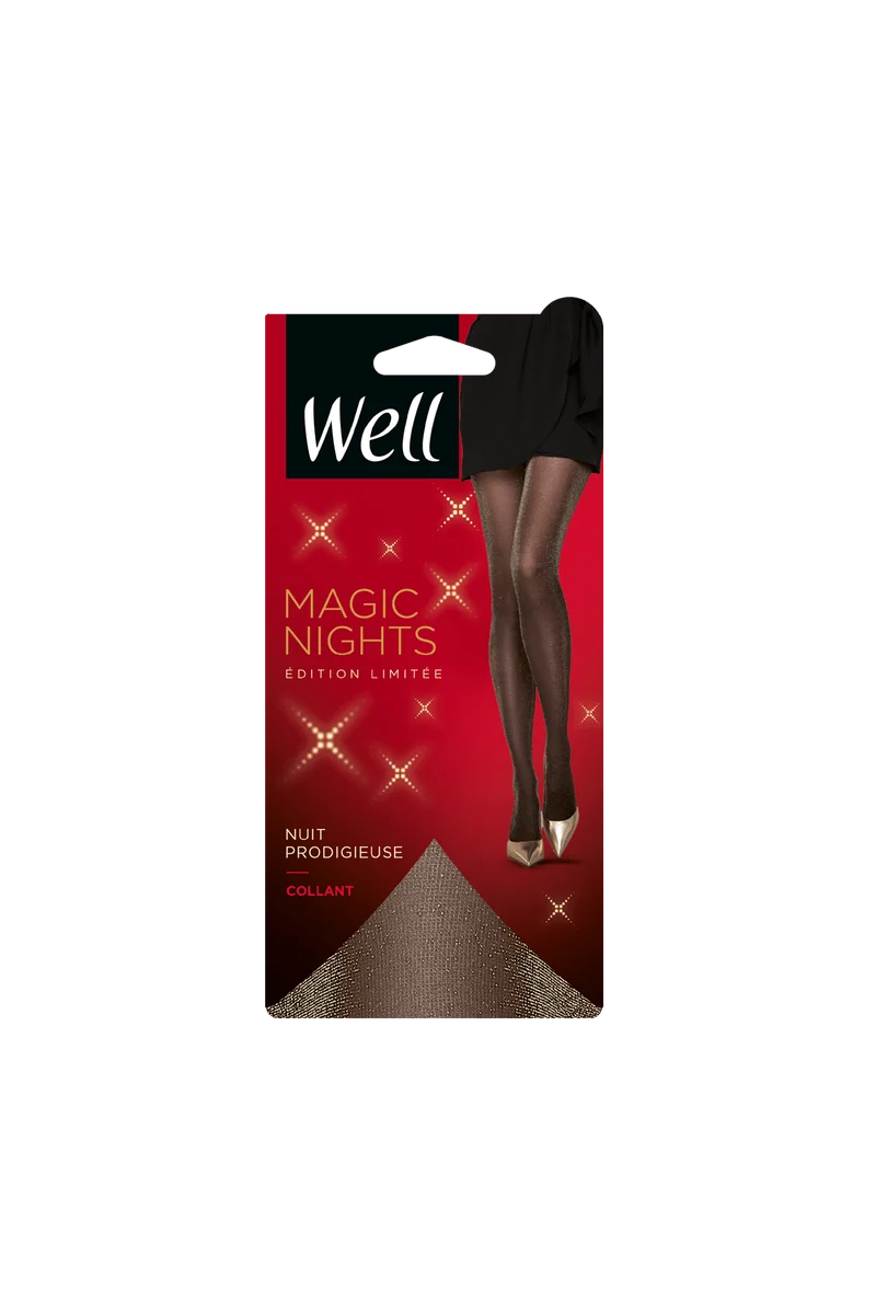 Collant Fantaisie 35D Nuit Prodigieuse Magic Nights - Noir ébène