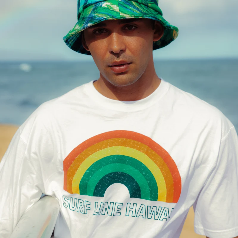 T-shirt arc-en-ciel Surf Line Hawaii
