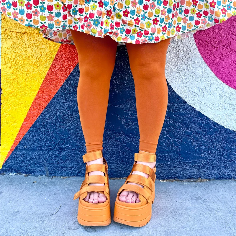 Footless Tights - Toffee Apple