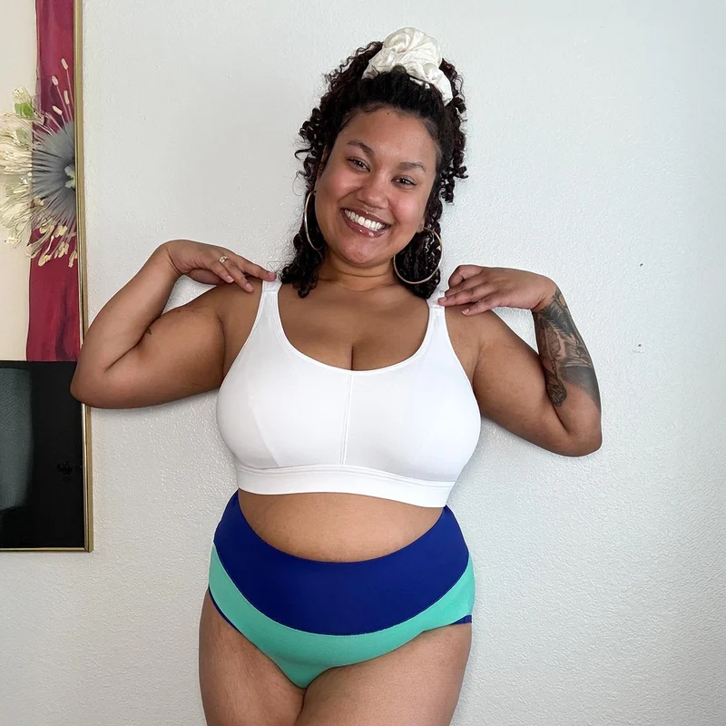 Organic Cotton Full Brief Duo Knickers - Mint & Arabesque