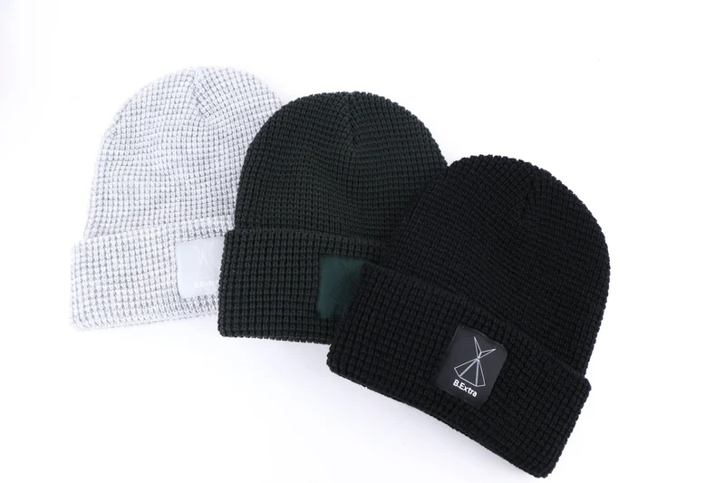 Waffle Beanie - Heather Grey