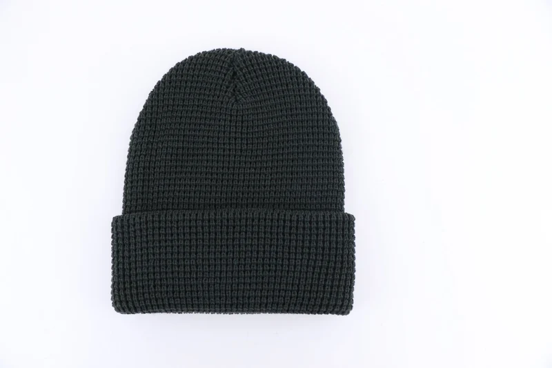 Waffle Beanie - Night Green