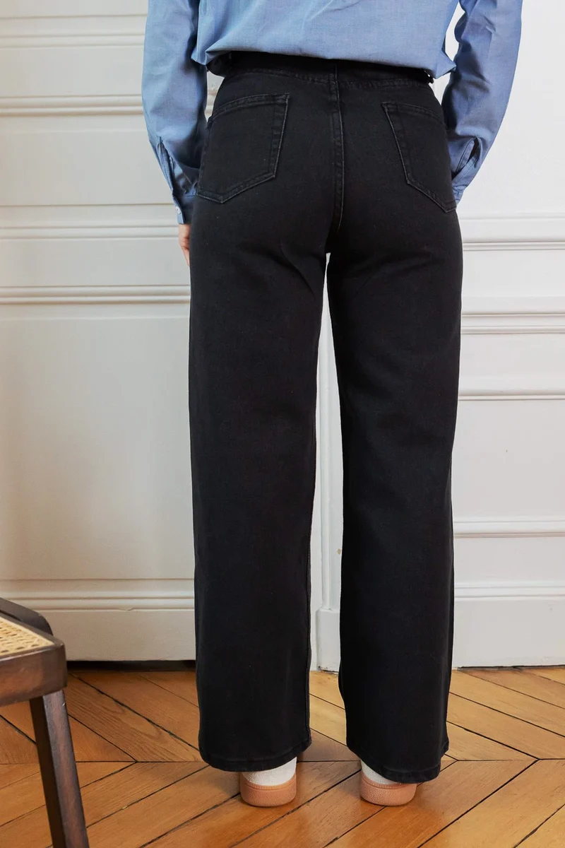 Jean wide Audrey - noir lavé