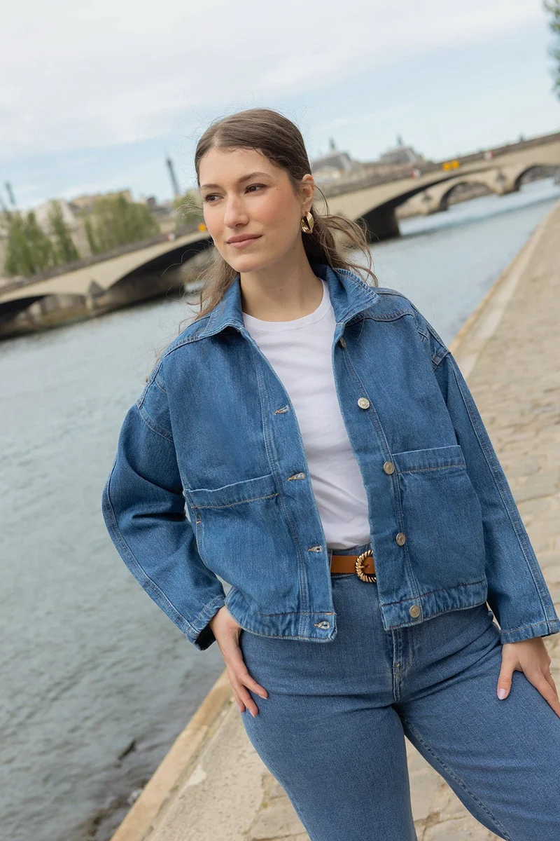Veste denim Melissa - bleu denim