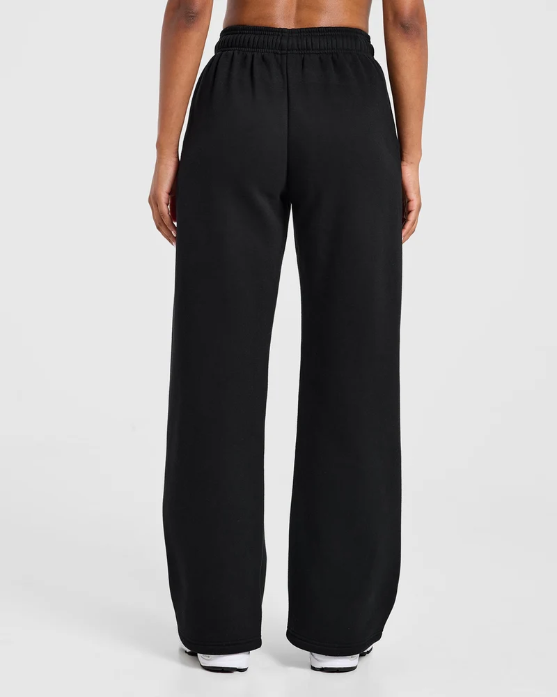 Varsity Applique Oversized Straight Leg Joggers - Noir