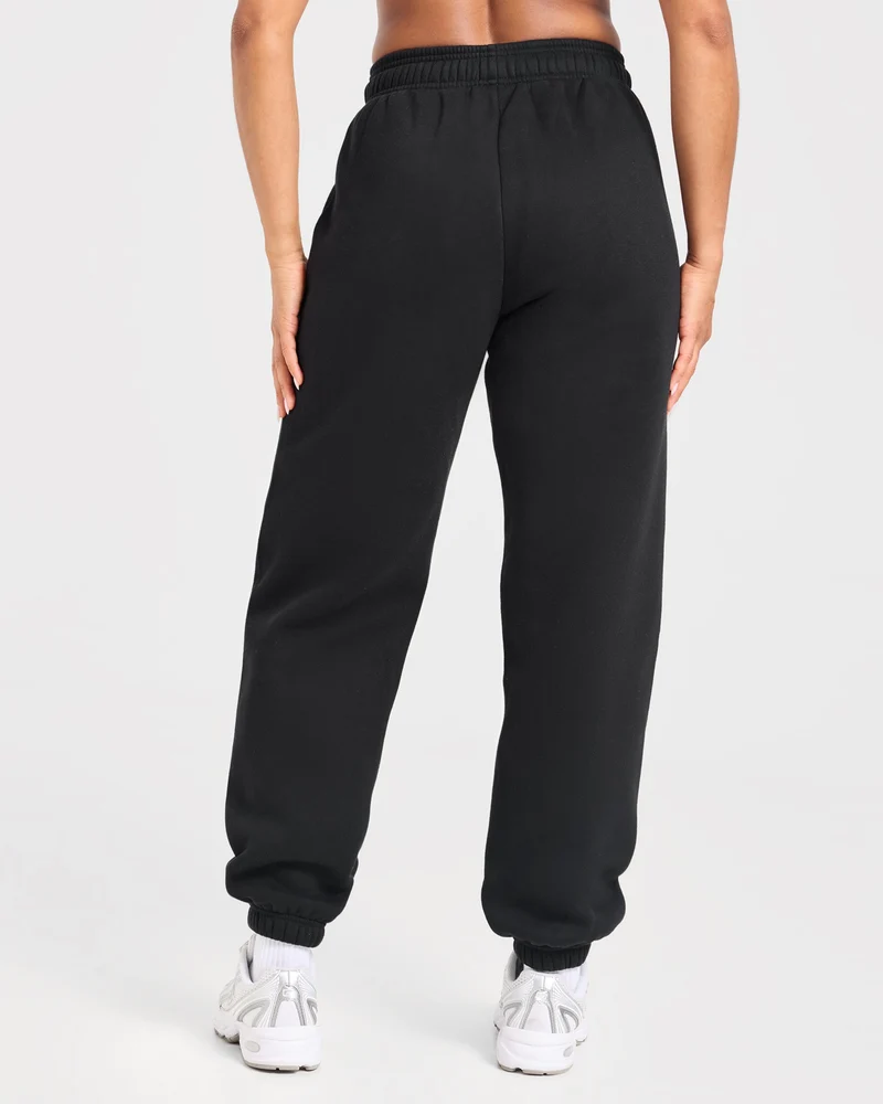 Varsity Applique Oversized Joggers - Noir