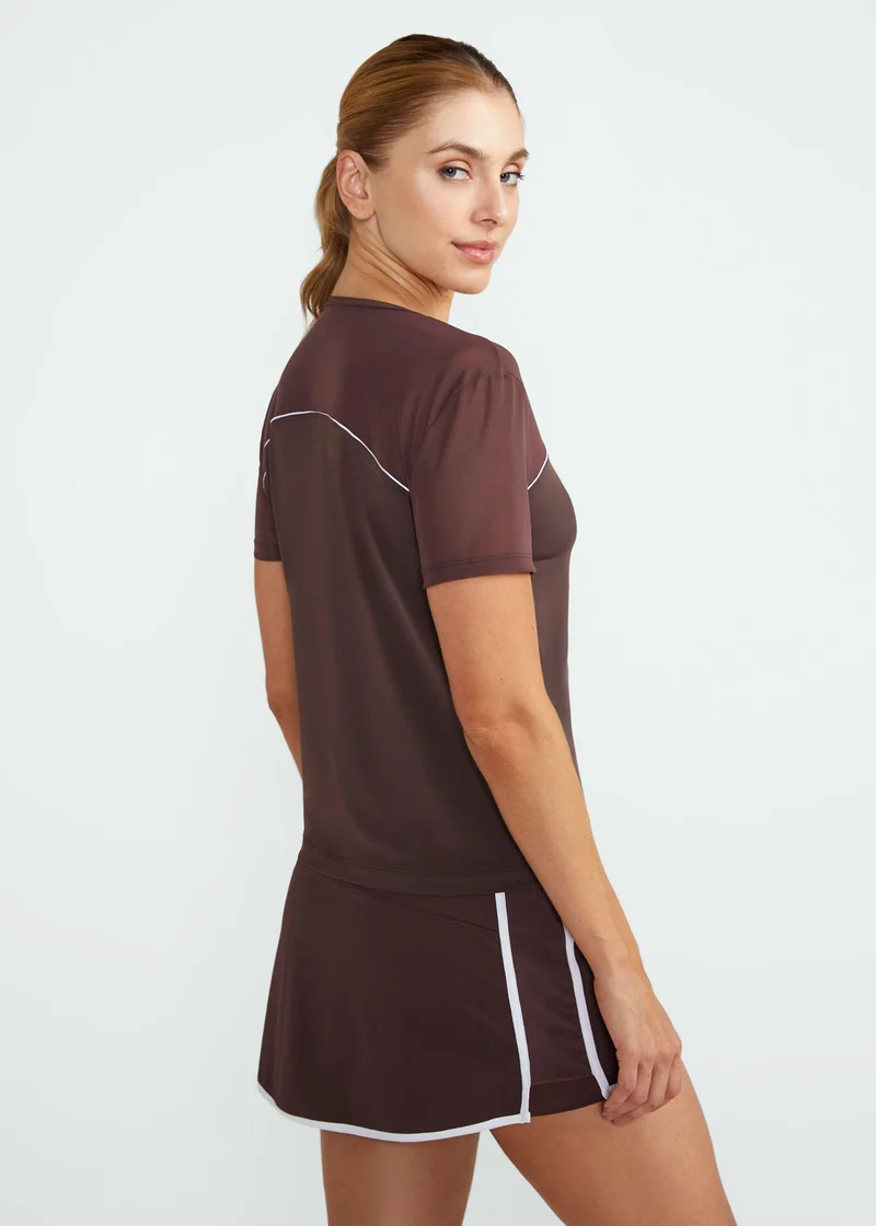 T-shirt Mulher Manga Curta Line