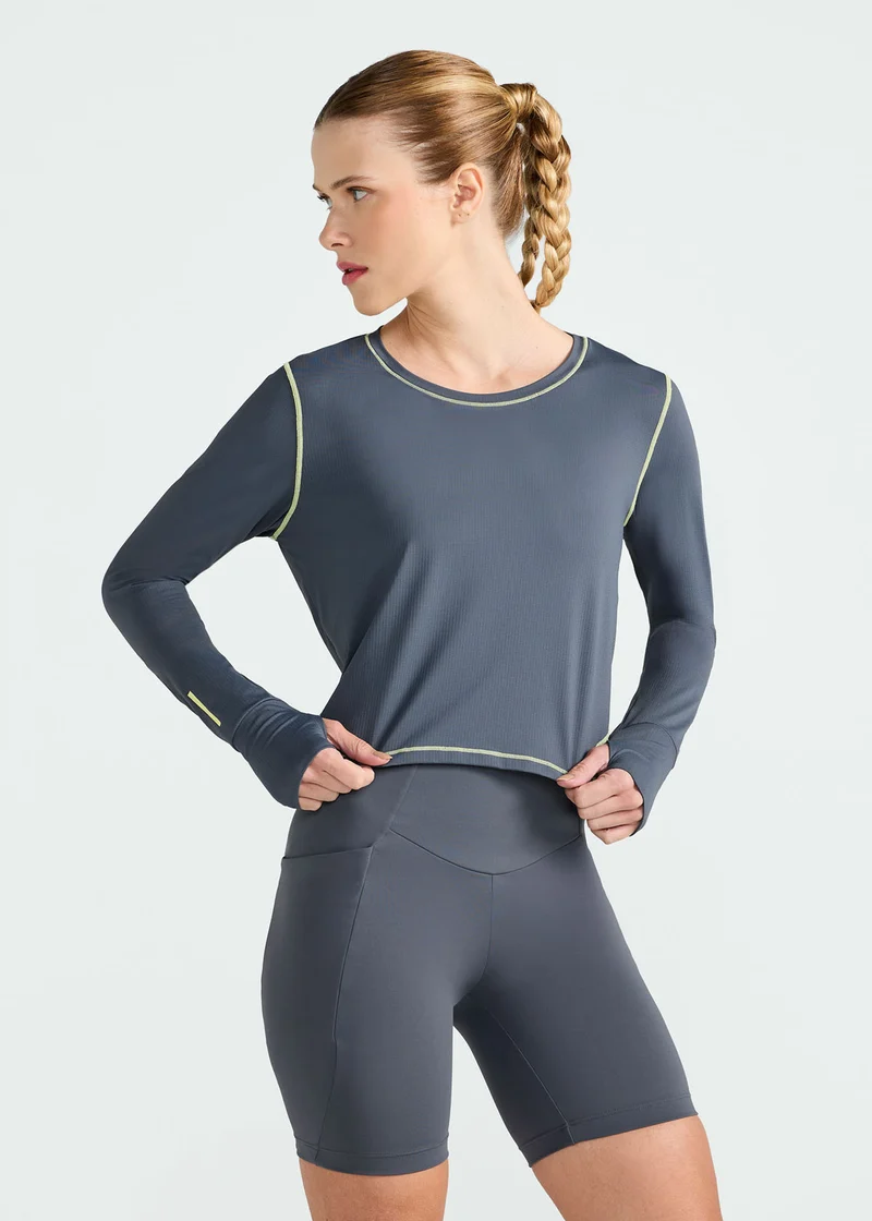 T-shirt Mulher Manga Longa Core