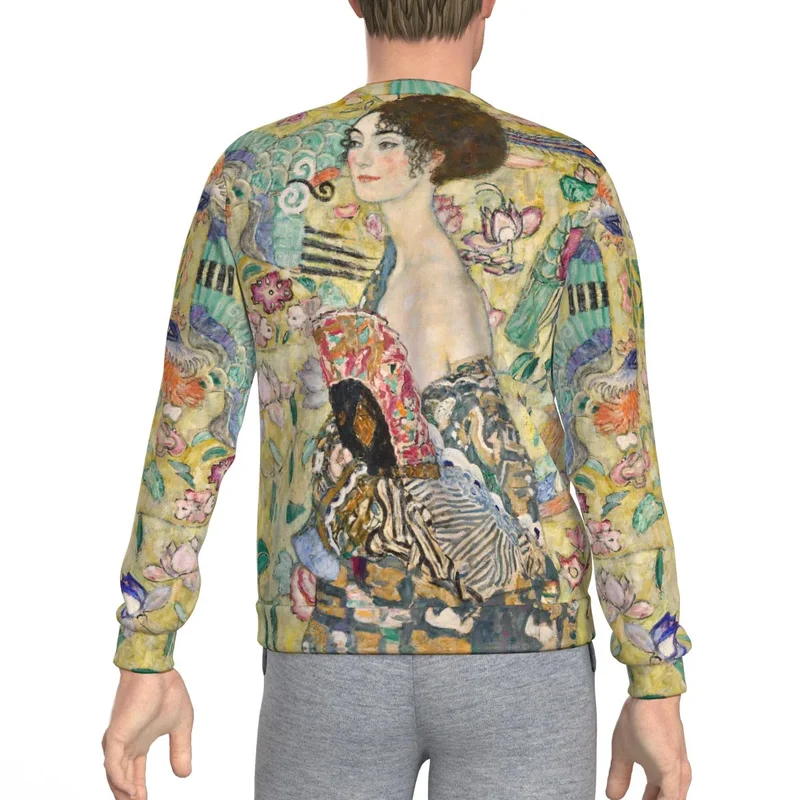 Gustav Klimt's Lady with Fan Painting Art Sweatshirt