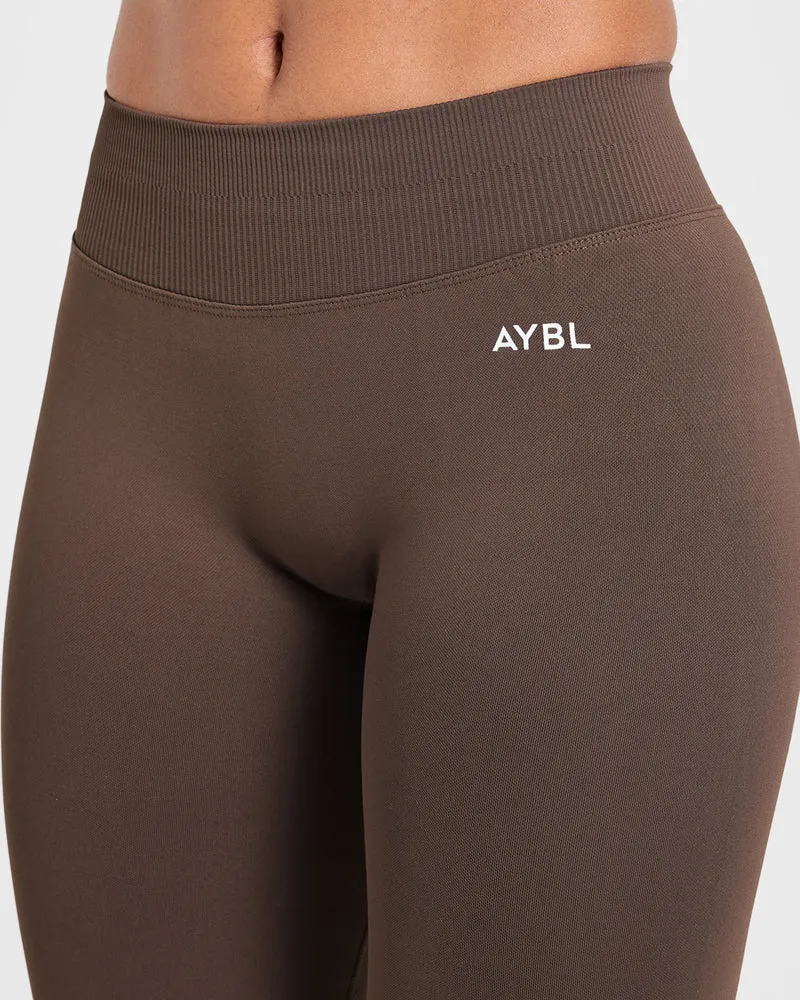 Enhance Seamless Flared Leggings - Marron