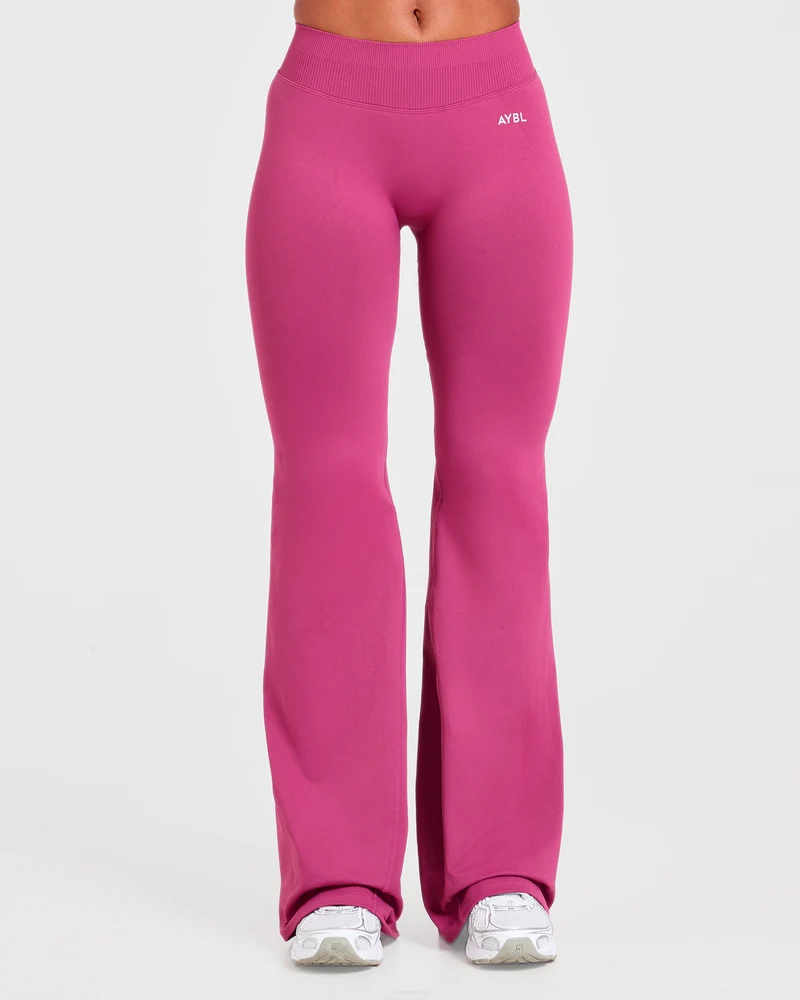 Enhance Seamless Flared Leggings - Dusky Rose