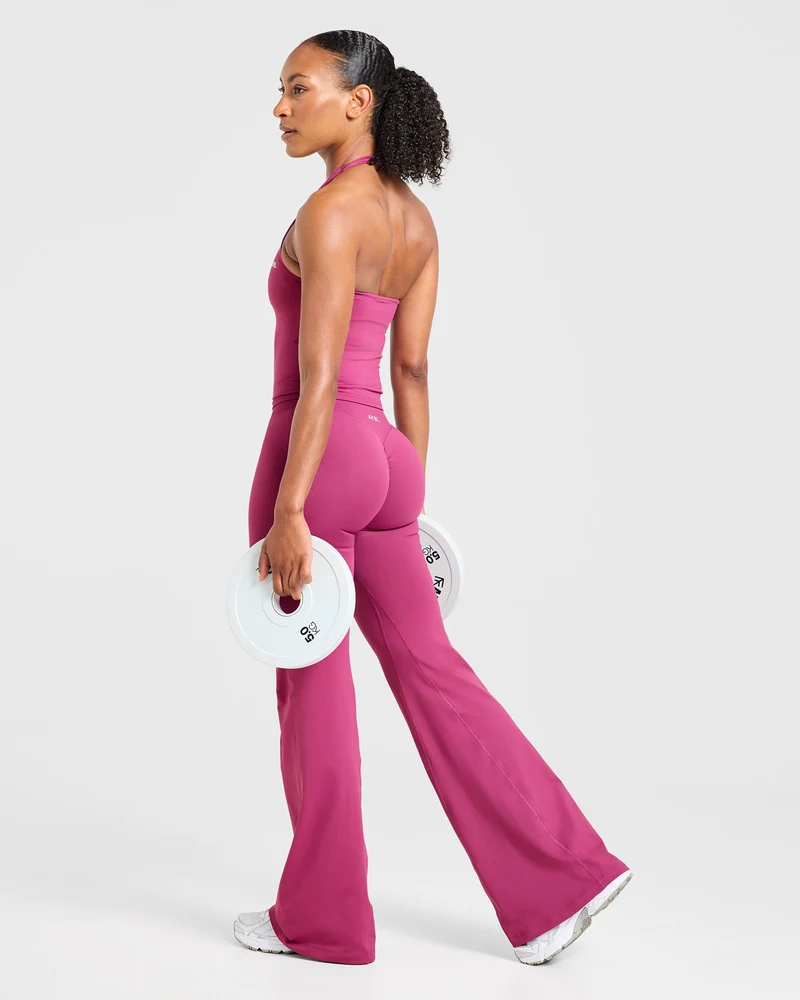 Enhance Seamless Flared Leggings - Dusky Rose